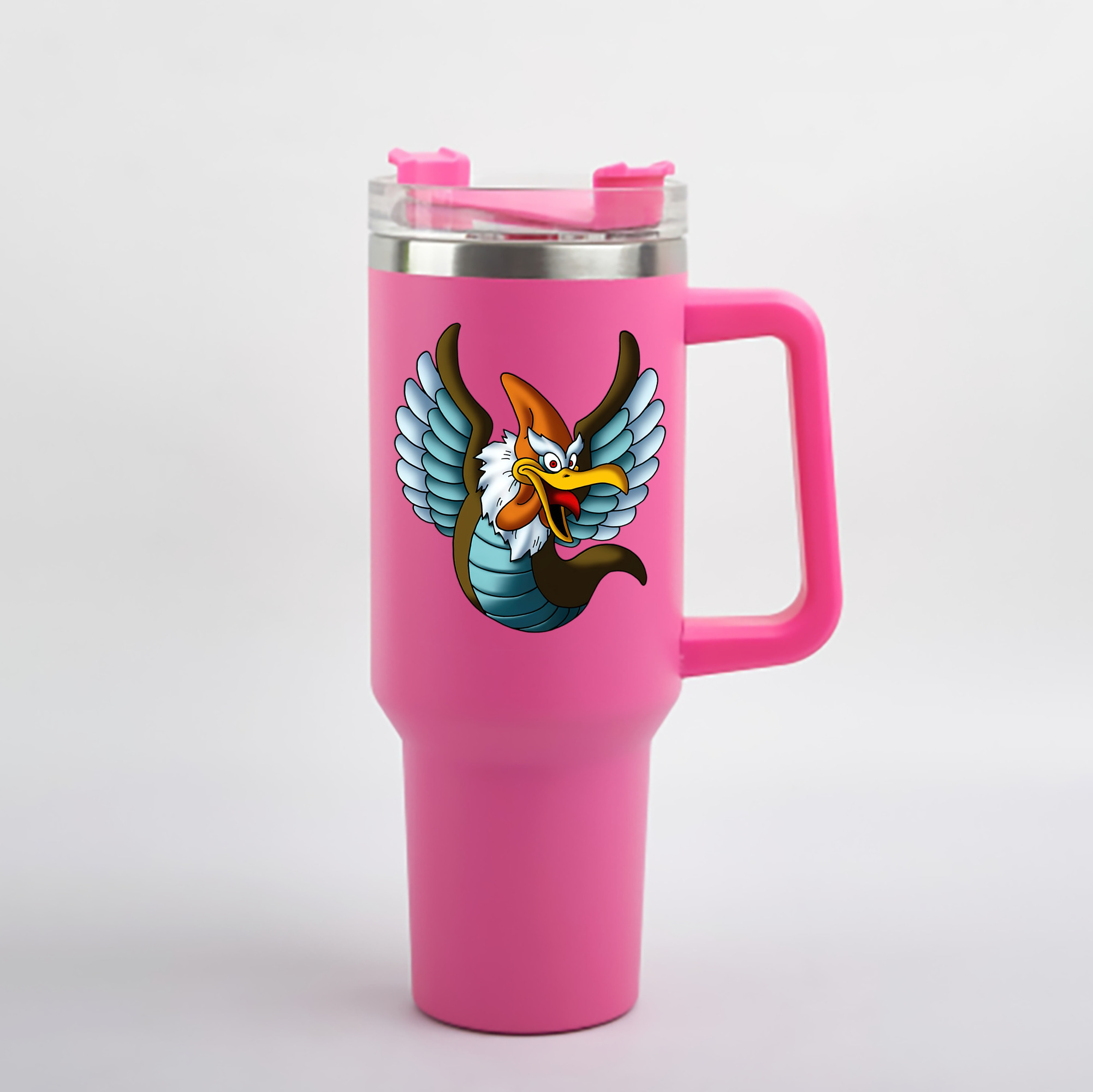 （画像用） ドラゴンクエスト Doragon Kuesuto Dragon Quest 1200mL車用タンブラー - クリスタルステッカー（プラスチックストロー付き）